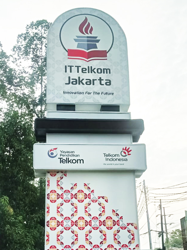 Universitas Telkom Jakarta Pylon Sign