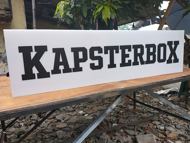kapsterbox salon neon box