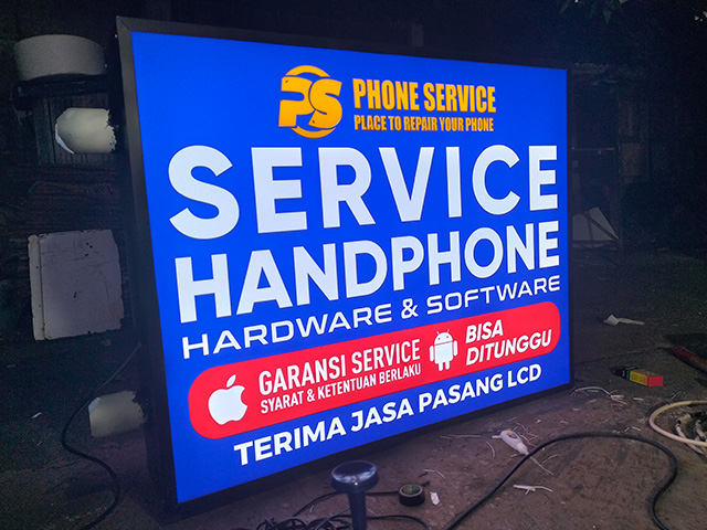 lukita cell service handphone neon box